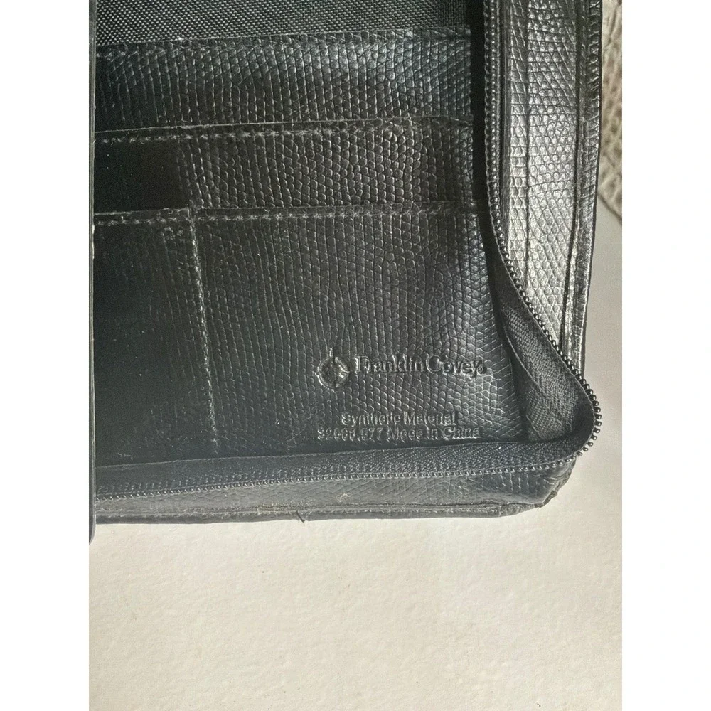 Professional Unisex Franklin Covey 7-Ring Zippered Planner Binder OS Black
